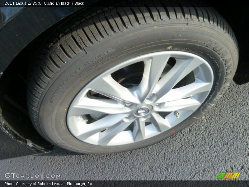 Obsidian Black / Black 2011 Lexus ES 350