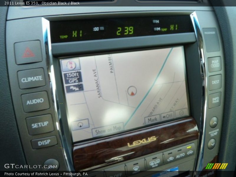 Obsidian Black / Black 2011 Lexus ES 350