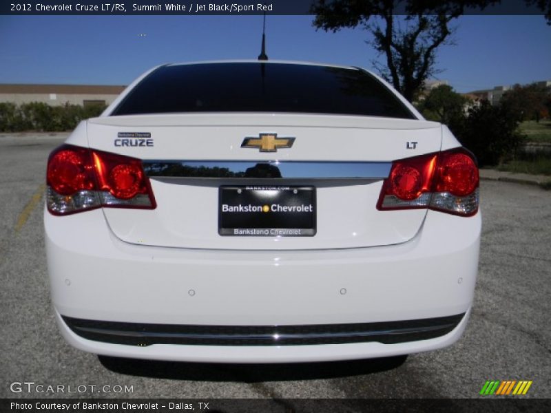 Summit White / Jet Black/Sport Red 2012 Chevrolet Cruze LT/RS