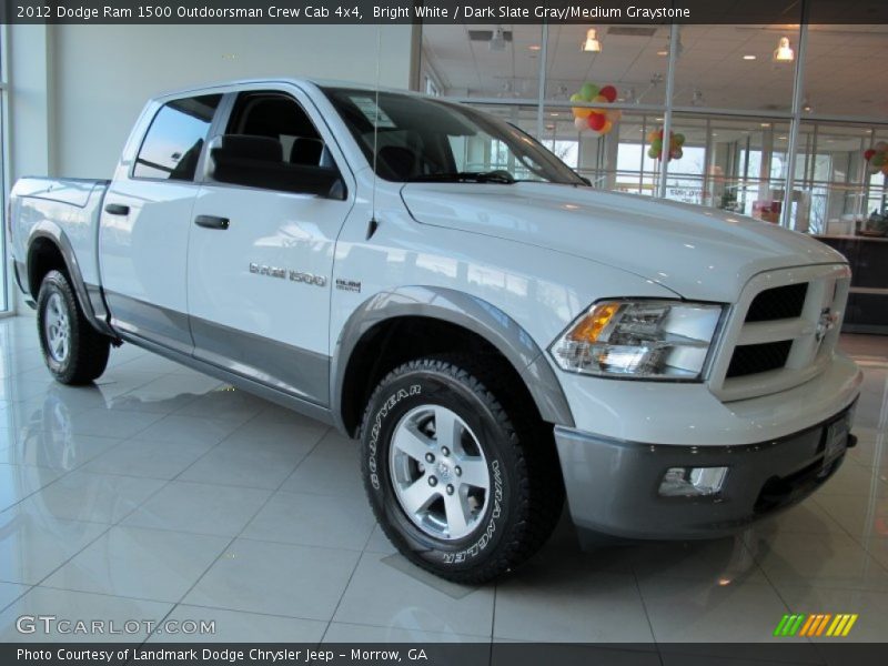 Bright White / Dark Slate Gray/Medium Graystone 2012 Dodge Ram 1500 Outdoorsman Crew Cab 4x4