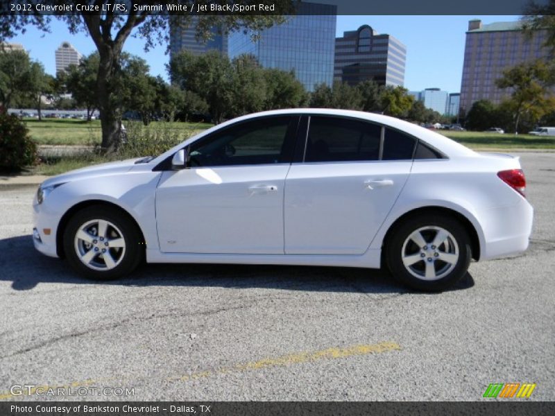 Summit White / Jet Black/Sport Red 2012 Chevrolet Cruze LT/RS