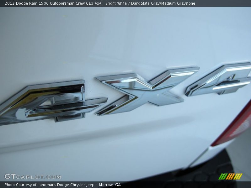 Bright White / Dark Slate Gray/Medium Graystone 2012 Dodge Ram 1500 Outdoorsman Crew Cab 4x4