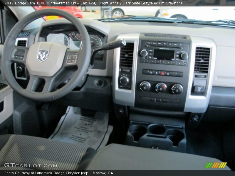 Bright White / Dark Slate Gray/Medium Graystone 2012 Dodge Ram 1500 Outdoorsman Crew Cab 4x4