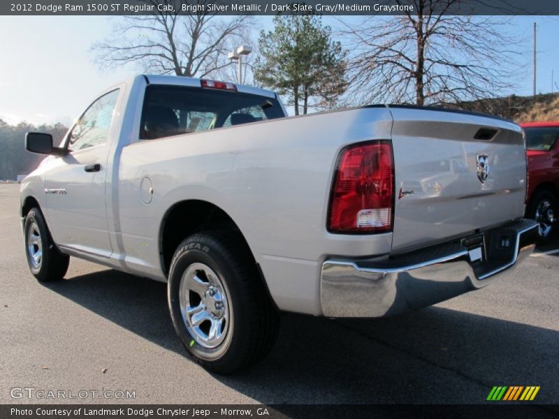 Bright Silver Metallic / Dark Slate Gray/Medium Graystone 2012 Dodge Ram 1500 ST Regular Cab