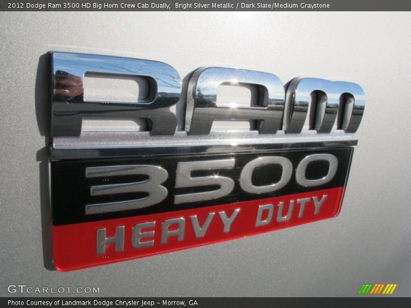 Bright Silver Metallic / Dark Slate/Medium Graystone 2012 Dodge Ram 3500 HD Big Horn Crew Cab Dually