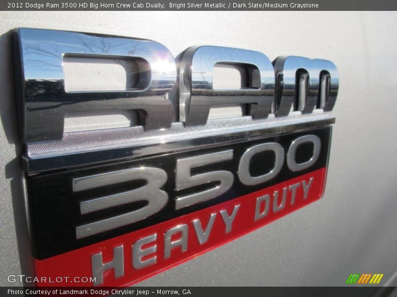 Bright Silver Metallic / Dark Slate/Medium Graystone 2012 Dodge Ram 3500 HD Big Horn Crew Cab Dually
