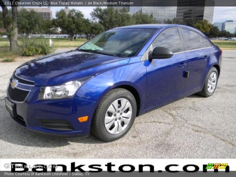 Blue Topaz Metallic / Jet Black/Medium Titanium 2012 Chevrolet Cruze LS