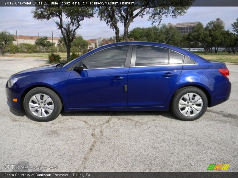 Blue Topaz Metallic / Jet Black/Medium Titanium 2012 Chevrolet Cruze LS
