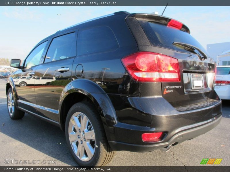 Brilliant Black Crystal Pearl / Black/Tan 2012 Dodge Journey Crew