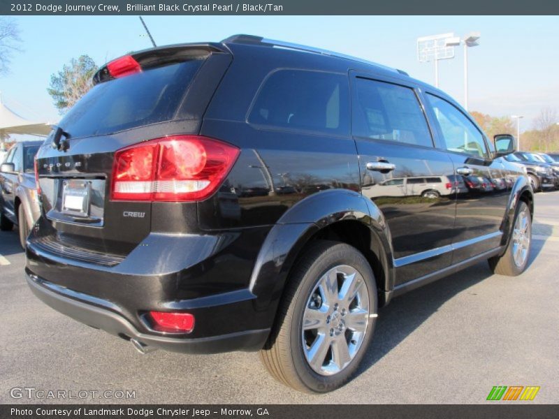 Brilliant Black Crystal Pearl / Black/Tan 2012 Dodge Journey Crew