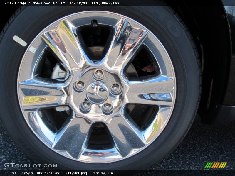 Brilliant Black Crystal Pearl / Black/Tan 2012 Dodge Journey Crew