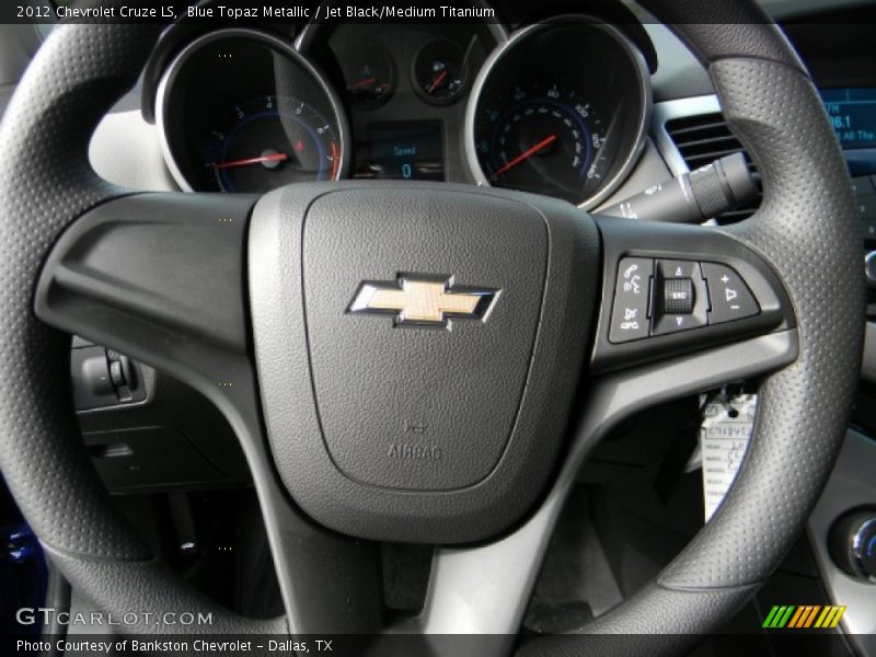 Blue Topaz Metallic / Jet Black/Medium Titanium 2012 Chevrolet Cruze LS