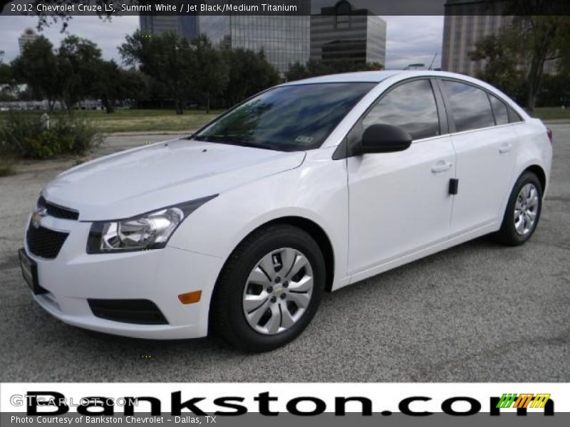 Summit White / Jet Black/Medium Titanium 2012 Chevrolet Cruze LS
