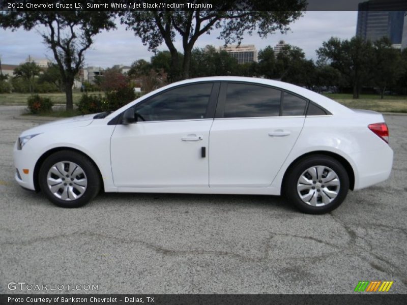 Summit White / Jet Black/Medium Titanium 2012 Chevrolet Cruze LS