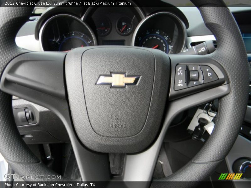 Summit White / Jet Black/Medium Titanium 2012 Chevrolet Cruze LS