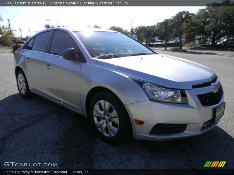 Silver Ice Metallic / Jet Black/Medium Titanium 2012 Chevrolet Cruze LS