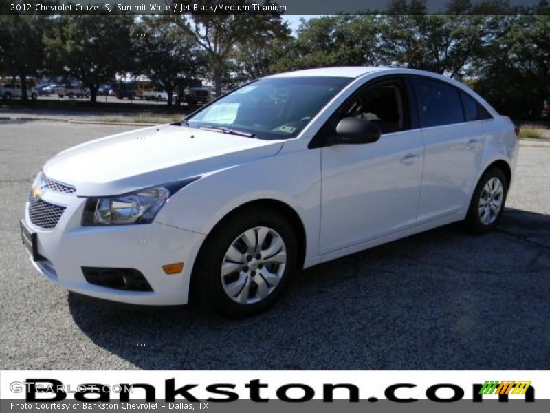 Summit White / Jet Black/Medium Titanium 2012 Chevrolet Cruze LS