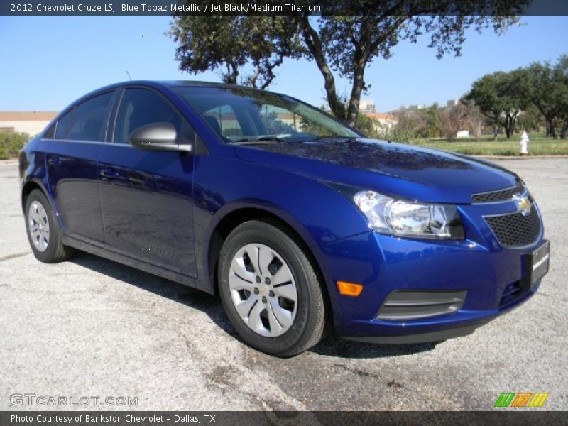 Blue Topaz Metallic / Jet Black/Medium Titanium 2012 Chevrolet Cruze LS