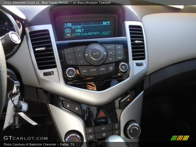 Blue Topaz Metallic / Jet Black/Medium Titanium 2012 Chevrolet Cruze LS