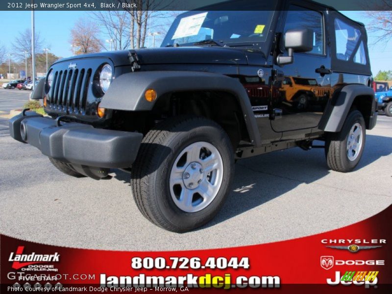 Black / Black 2012 Jeep Wrangler Sport 4x4