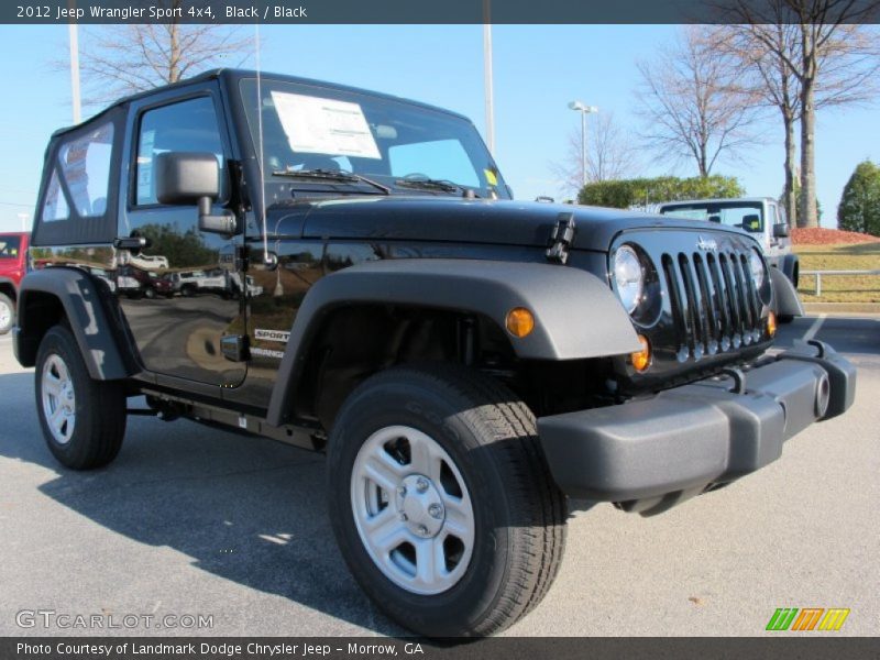 Black / Black 2012 Jeep Wrangler Sport 4x4