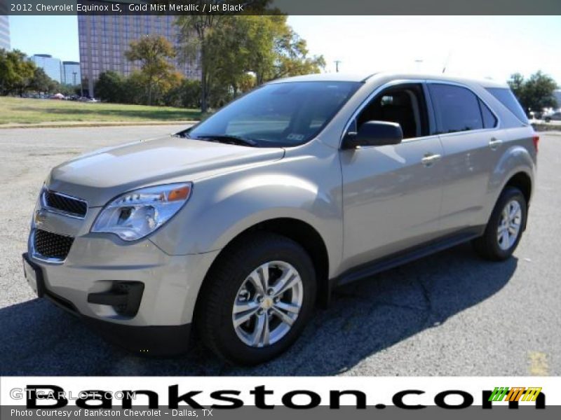 Gold Mist Metallic / Jet Black 2012 Chevrolet Equinox LS
