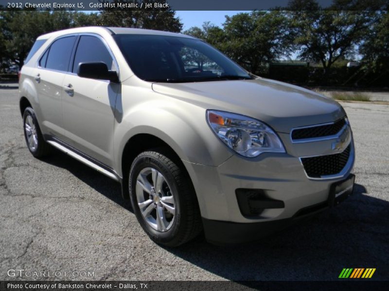 Gold Mist Metallic / Jet Black 2012 Chevrolet Equinox LS