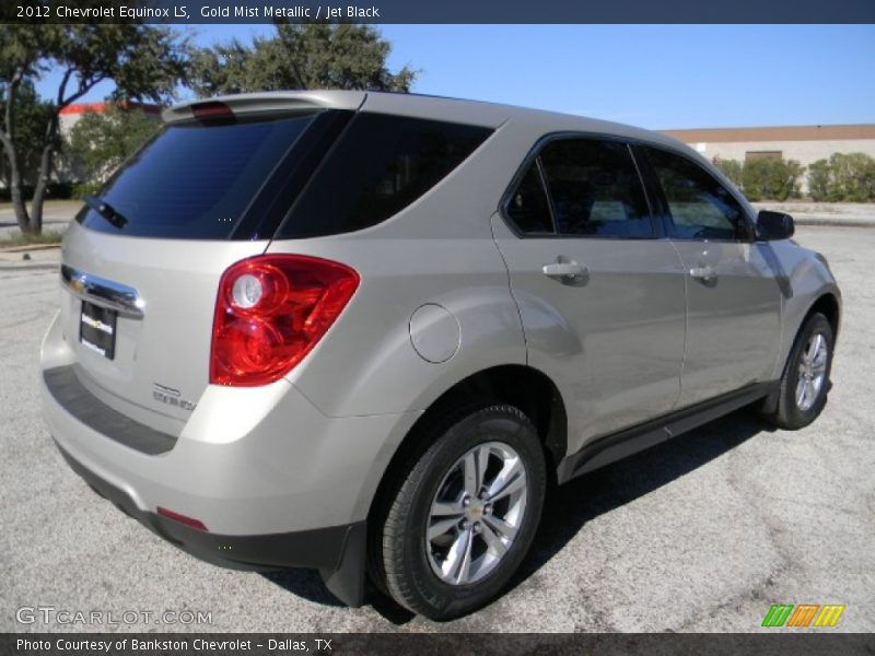 Gold Mist Metallic / Jet Black 2012 Chevrolet Equinox LS