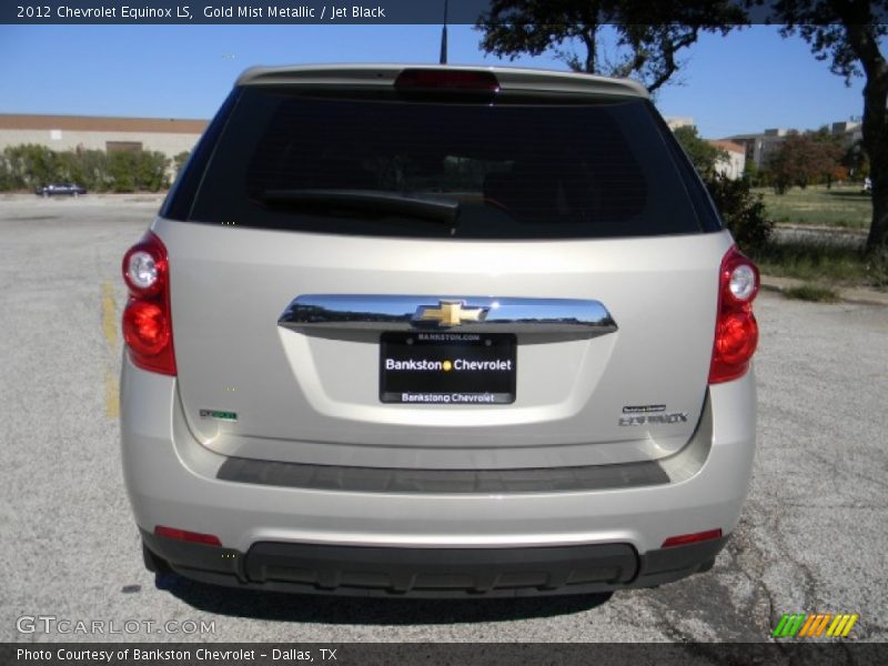 Gold Mist Metallic / Jet Black 2012 Chevrolet Equinox LS