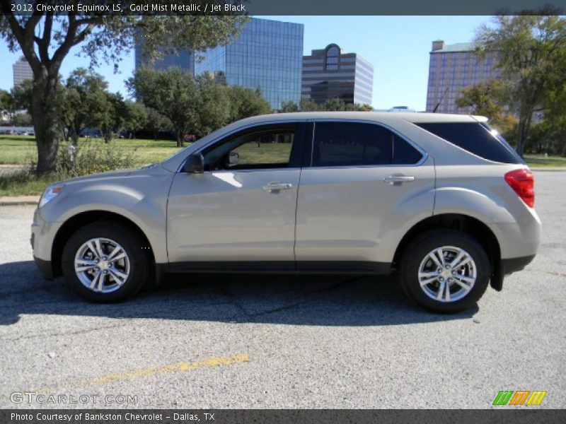 Gold Mist Metallic / Jet Black 2012 Chevrolet Equinox LS