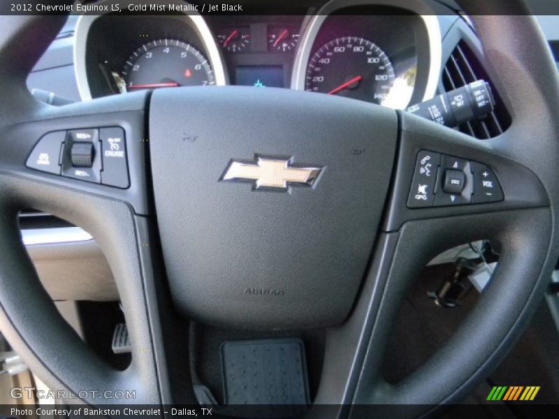 Gold Mist Metallic / Jet Black 2012 Chevrolet Equinox LS