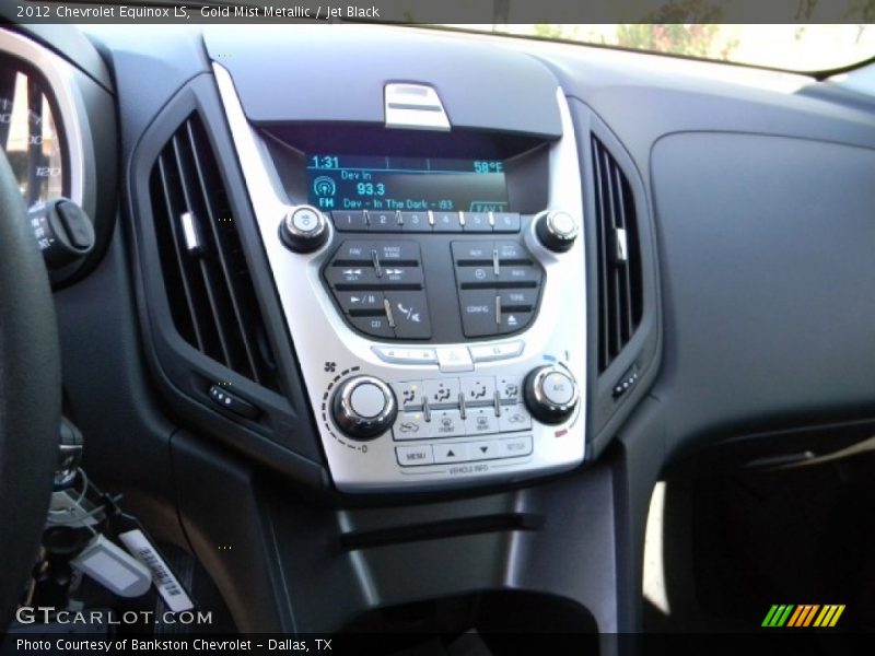 Gold Mist Metallic / Jet Black 2012 Chevrolet Equinox LS