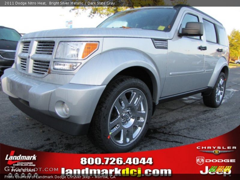 Bright Silver Metallic / Dark Slate Gray 2011 Dodge Nitro Heat