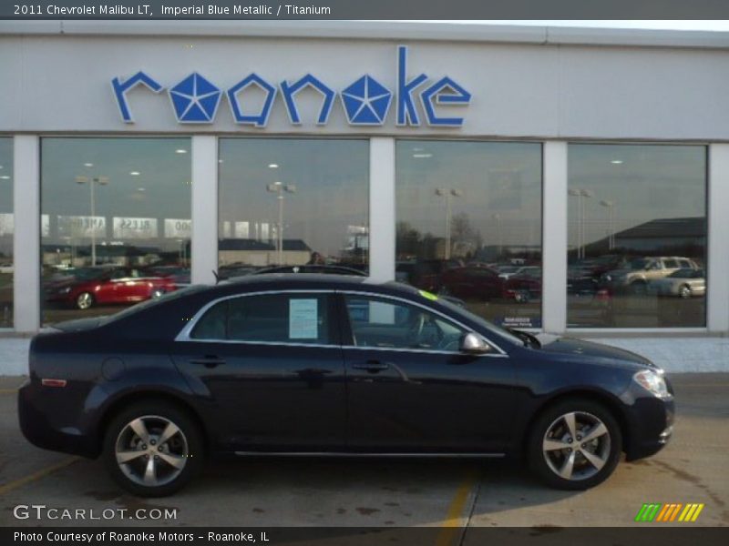 Imperial Blue Metallic / Titanium 2011 Chevrolet Malibu LT