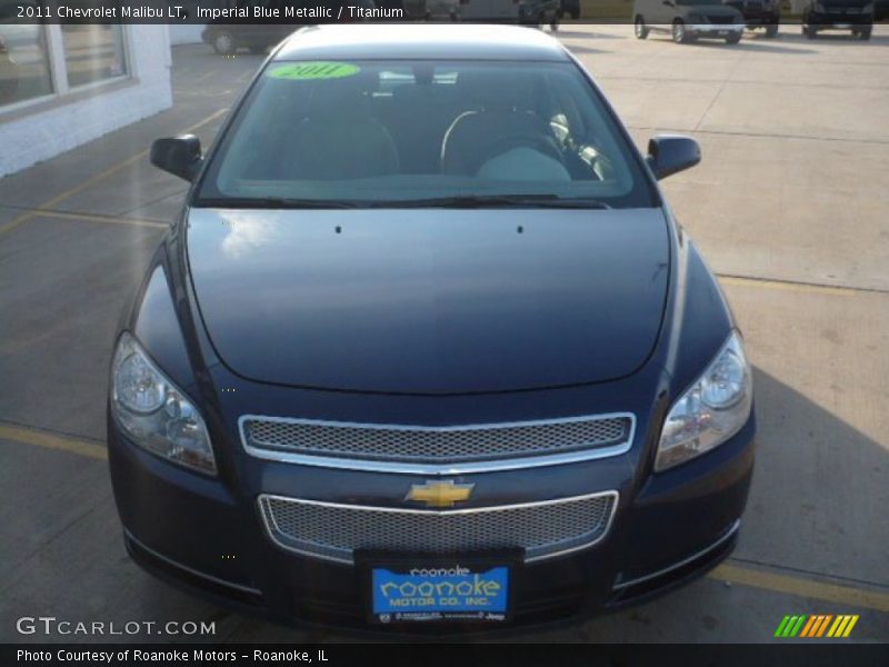 Imperial Blue Metallic / Titanium 2011 Chevrolet Malibu LT