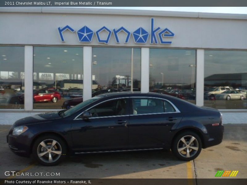 Imperial Blue Metallic / Titanium 2011 Chevrolet Malibu LT