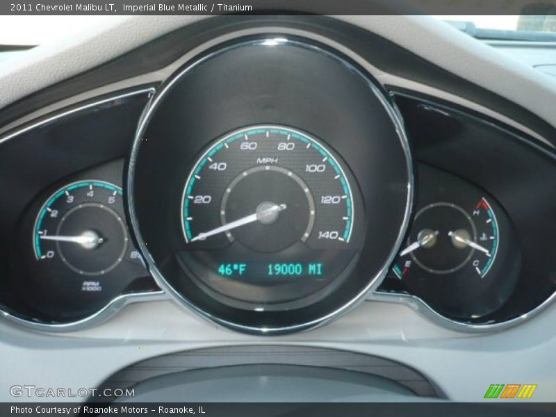 Imperial Blue Metallic / Titanium 2011 Chevrolet Malibu LT