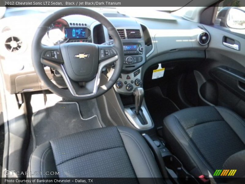 Black / Jet Black/Dark Titanium 2012 Chevrolet Sonic LTZ Sedan