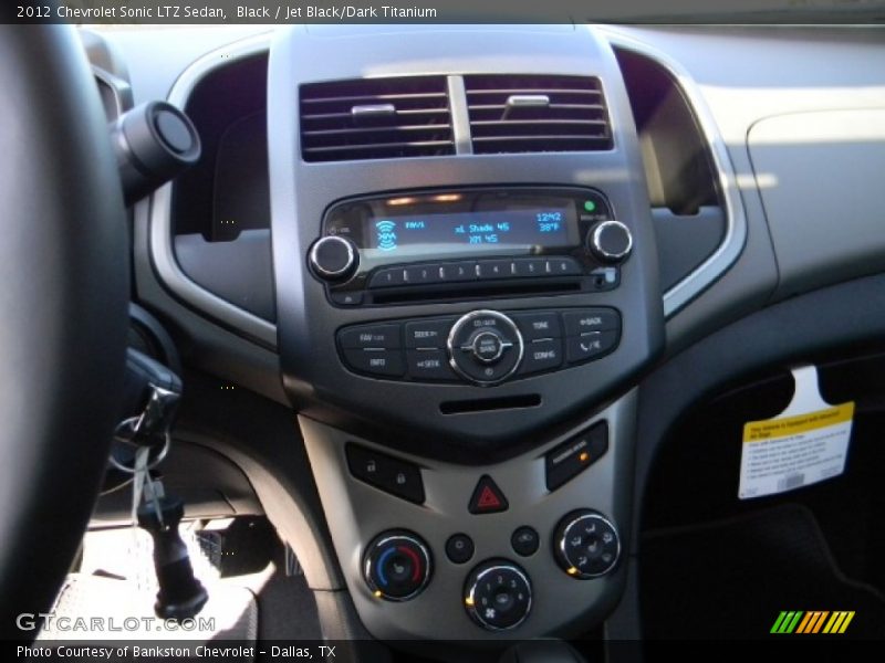 Black / Jet Black/Dark Titanium 2012 Chevrolet Sonic LTZ Sedan