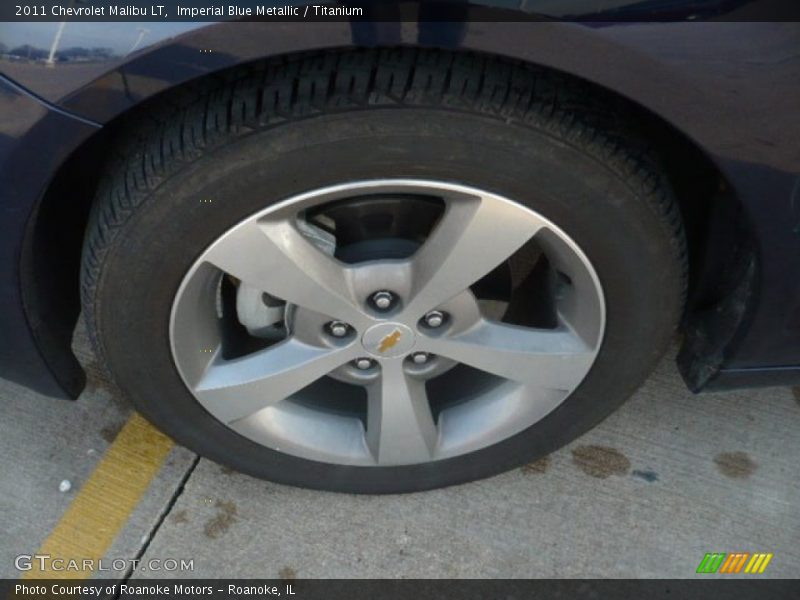 Imperial Blue Metallic / Titanium 2011 Chevrolet Malibu LT