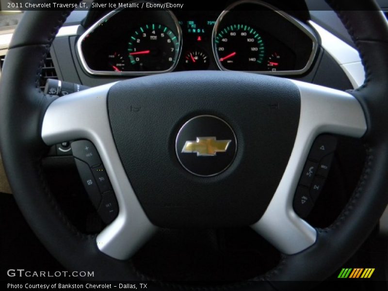 Silver Ice Metallic / Ebony/Ebony 2011 Chevrolet Traverse LT