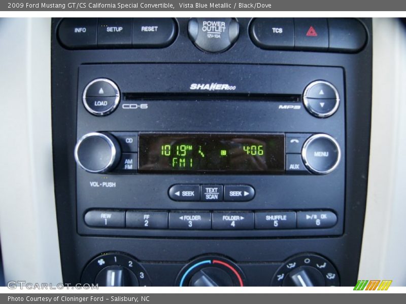 Audio System of 2009 Mustang GT/CS California Special Convertible