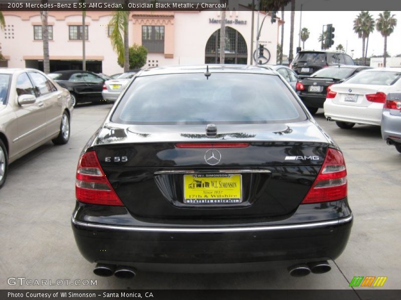 Obsidian Black Metallic / Charcoal 2005 Mercedes-Benz E 55 AMG Sedan