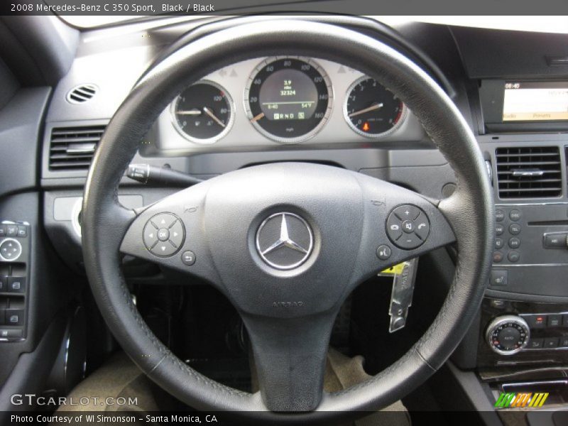 Black / Black 2008 Mercedes-Benz C 350 Sport