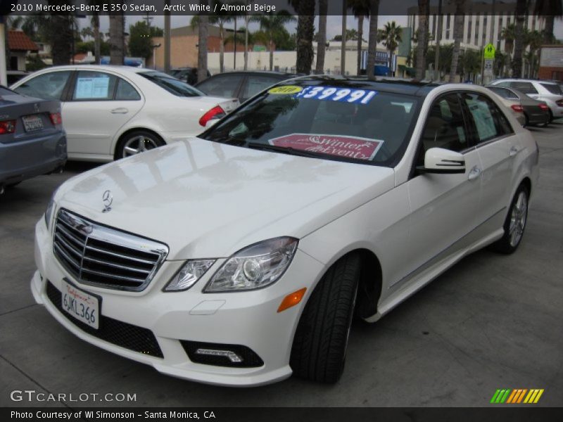 Arctic White / Almond Beige 2010 Mercedes-Benz E 350 Sedan