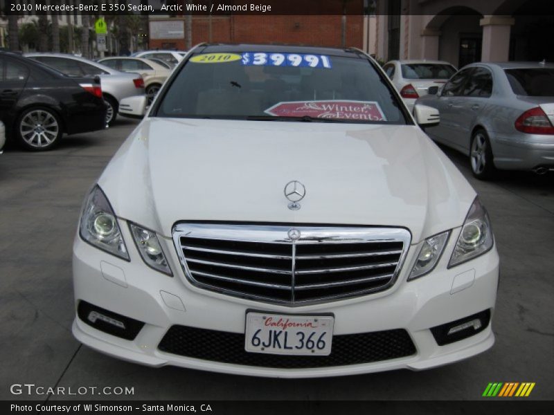 Arctic White / Almond Beige 2010 Mercedes-Benz E 350 Sedan