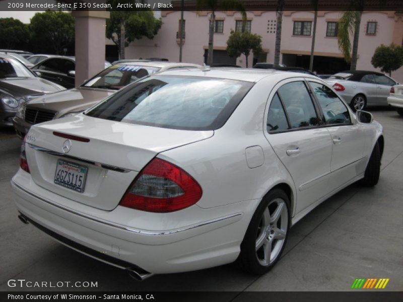 Arctic White / Black 2009 Mercedes-Benz E 350 Sedan