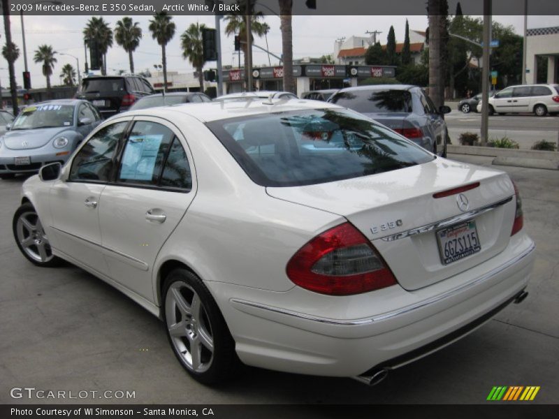 Arctic White / Black 2009 Mercedes-Benz E 350 Sedan
