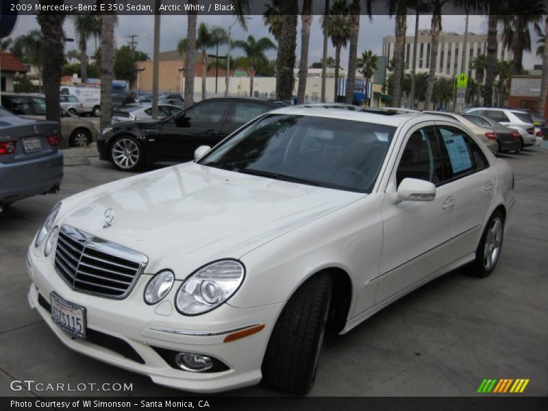 Arctic White / Black 2009 Mercedes-Benz E 350 Sedan