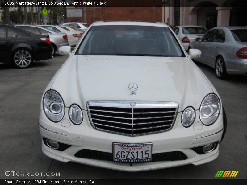 Arctic White / Black 2009 Mercedes-Benz E 350 Sedan